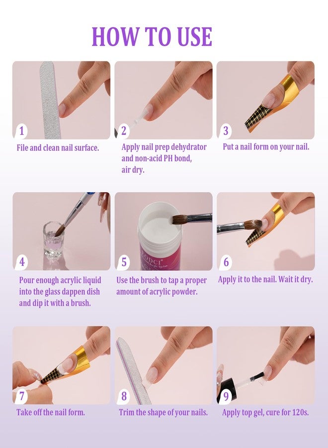 EODCI Monomer Acrylic Nail Liquid: 8 oz Acrylic Liquid Monomer for Acrylic Powder Application, Non-Yellowing Acrylic Nail Monomer Liquid for DIY Home & Nail Salon Use MMA-Free 240ml - Image 5